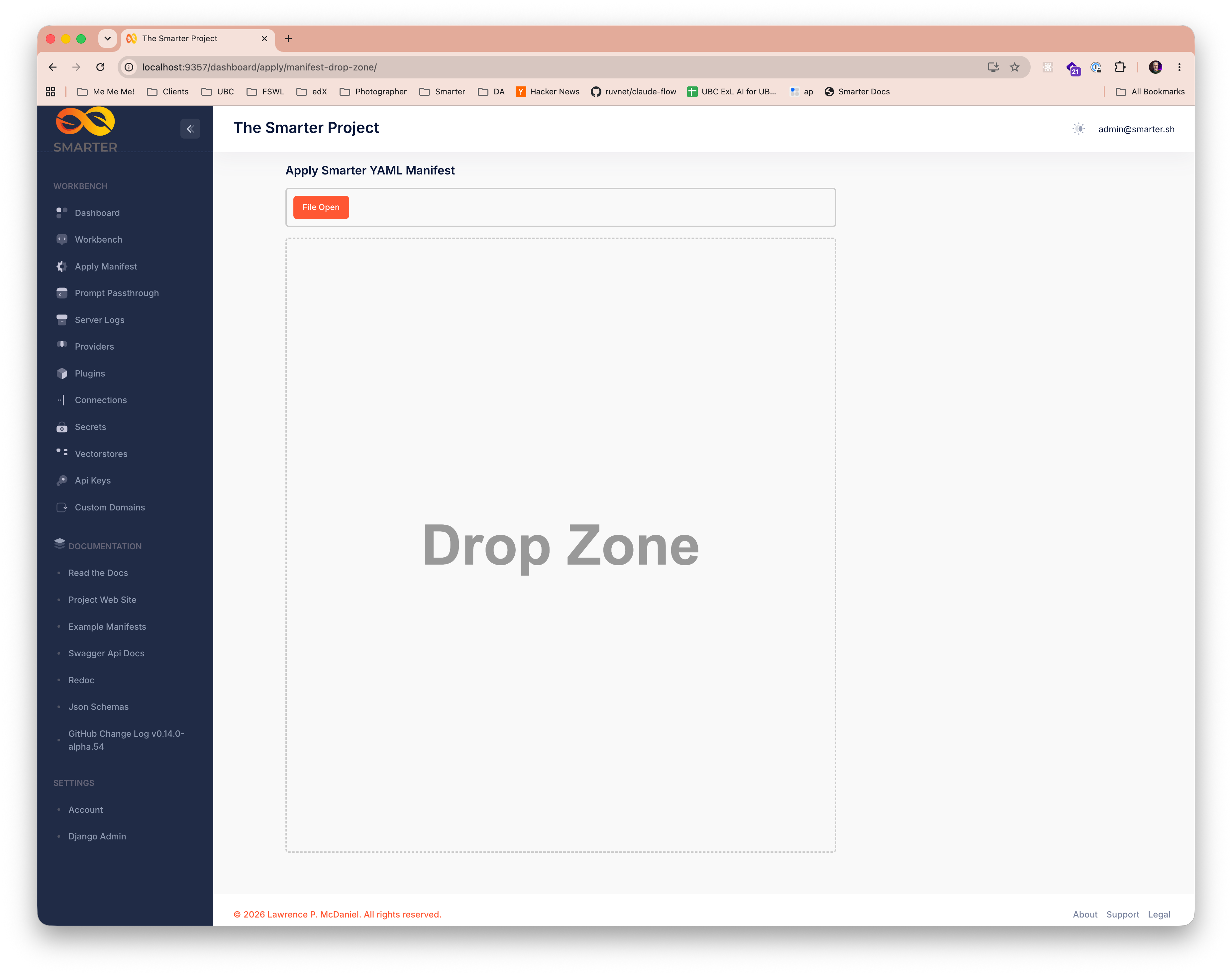Smarter Dashboard Manifest Drop Zone