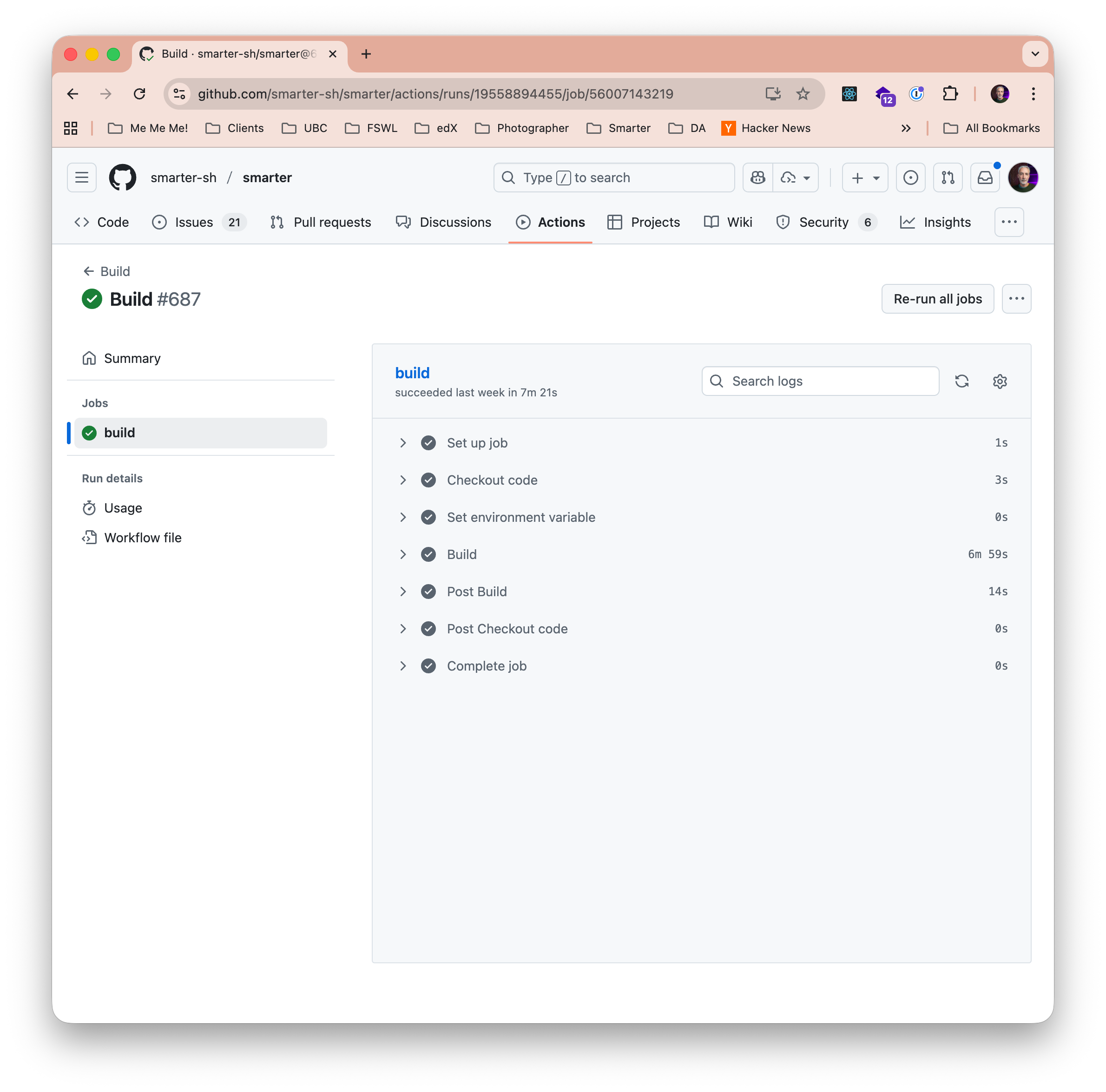 Smarter GitHub Actions Build